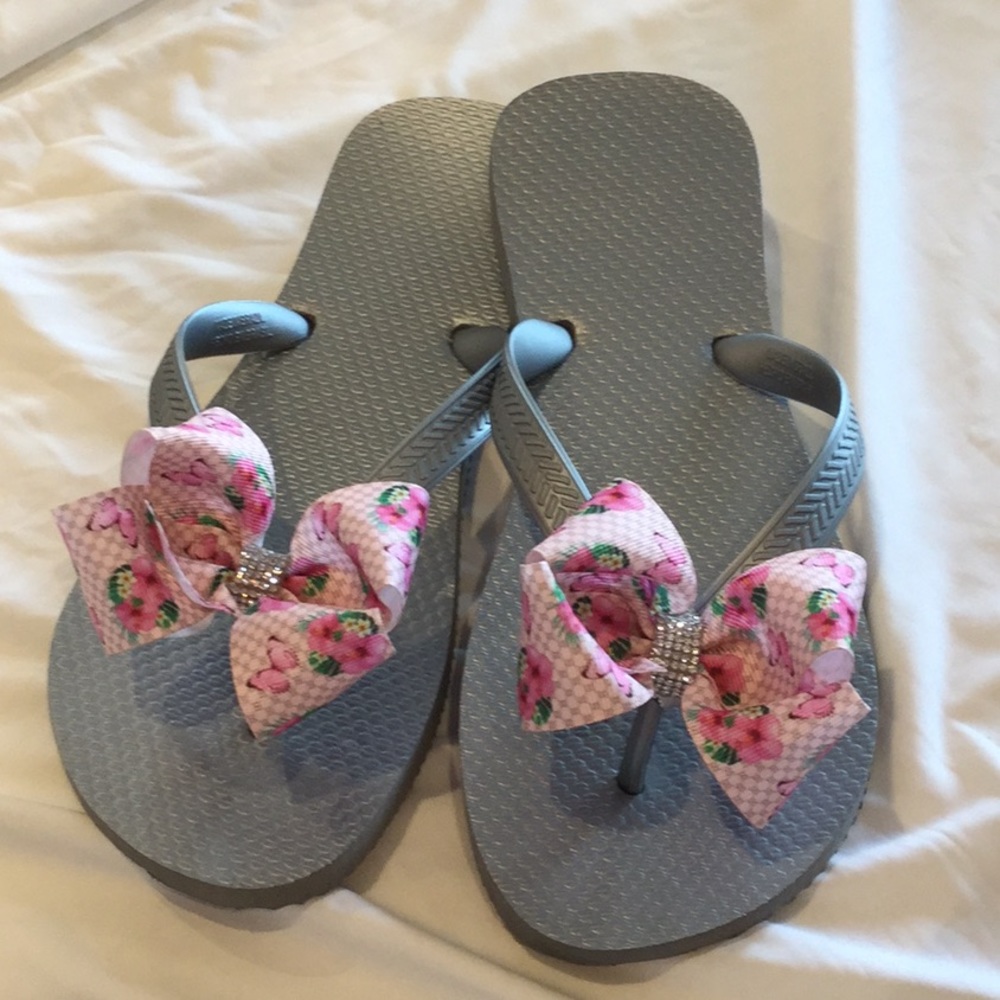 Silver Flip Flops